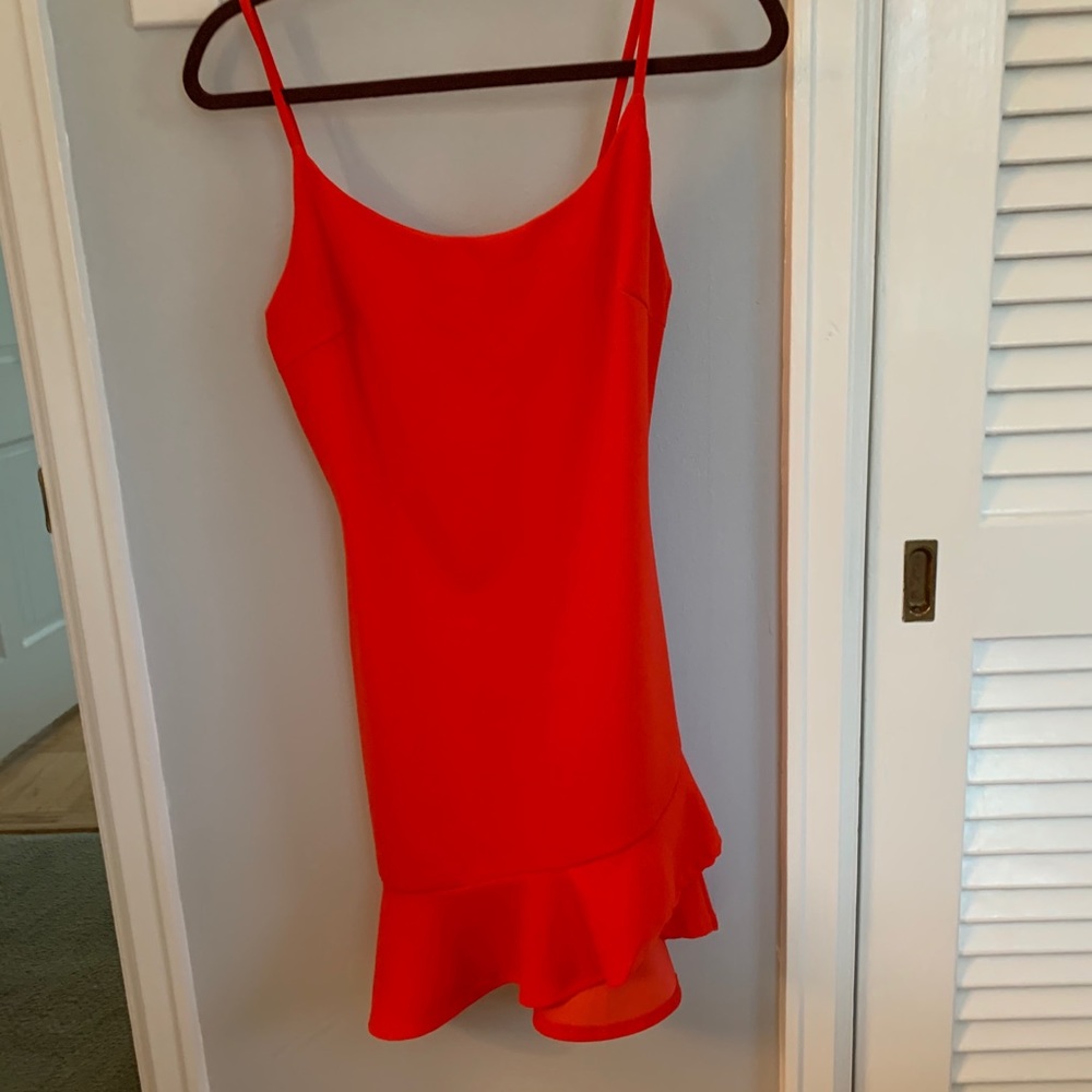 Mini red dress